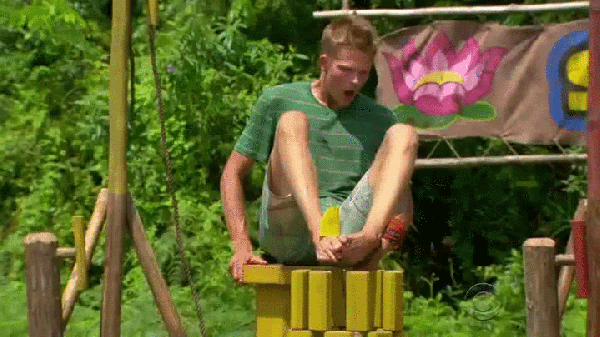 Survivor Spencer Sex Faces Legs In The Air Immunity Challenge